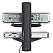 VonHaus 2x Black Floating Shelves with Strengthened Tempered Glass for DVD Players/Cable Boxes/Games Consoles/TV Accessories