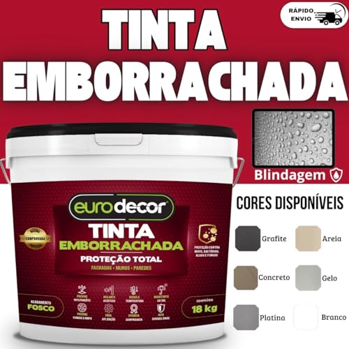 Super Tinta Emborrachada 18kg Contra Infiltrações Fissuras Acabamento Fosco (Areia)