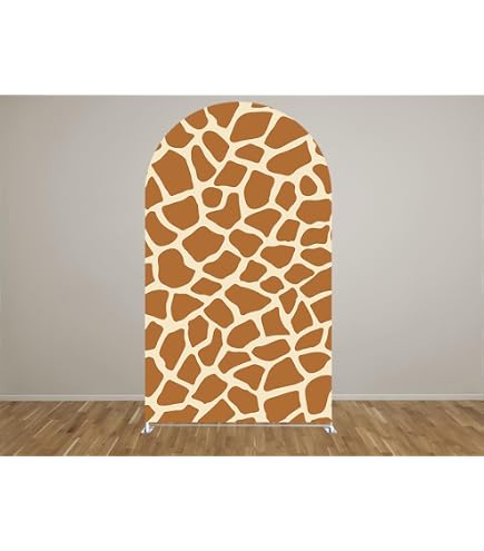 LFEEY Wild One Round Backdrop Cover 7.2 Ft Wild Animal Jungle Circle Backdrop Stand Cover Safari Animal Round Tropical Backdrop Photography For Birthday Party Baby Shower Polyester Fabric