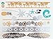 5 Sheets Metallic Tattoos Gold and Silver Flash By Modern Boho HUGE Collection Fast Free Shipping (Beach Body Collection)