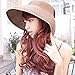 BMC 2pk Womens Roll Up Collapsible Travel Outdoor Straw Sun Hats: Tan + Khaki