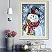 Blovec DIY Paint by Numbers for Adults Acrylic Oil Painting by Numbers Kits Art Crafts for Home Wall Decoration 16x20 Inch (Snowman with Hat)