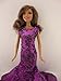 Awe Inspiring Purple Sequined Mermaid Gown Made to Fit Barbie Doll