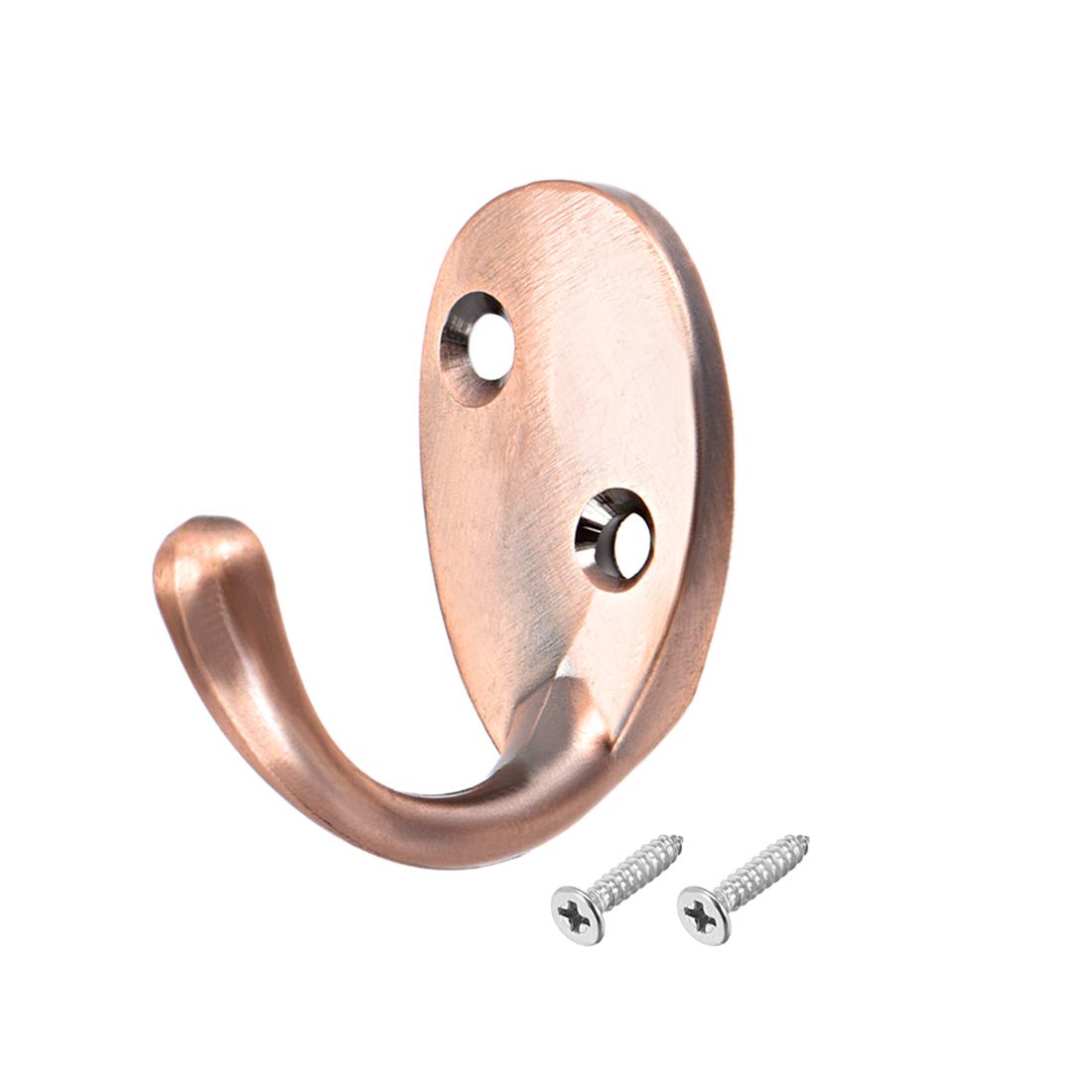sourcing map Wall Mounted Hook Robe Hooks Single Coat Hanger Hanging, Zinc Alloy, Copper Tone