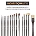 Nicpro Professional Paint Brushes for Acrylic Watercolor Oil Gouache Painting 16 PCS Art Brush Comb Round Filbert Angel Flat with Carrying Travel Bag