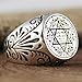 Seal of Solomon Talisman Special Design Islamic 925 Sterling Silver Turkish Handmade Solid Ring