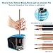 Electric Pencil Sharpener, Heavy Duty Helical Blade Sharpeners for Office School Classroom Kids Artists. Ultra-Portable, USB/Battery Operated Ideal For No. 2 and Colored Pencils (Drawing, Coloring).