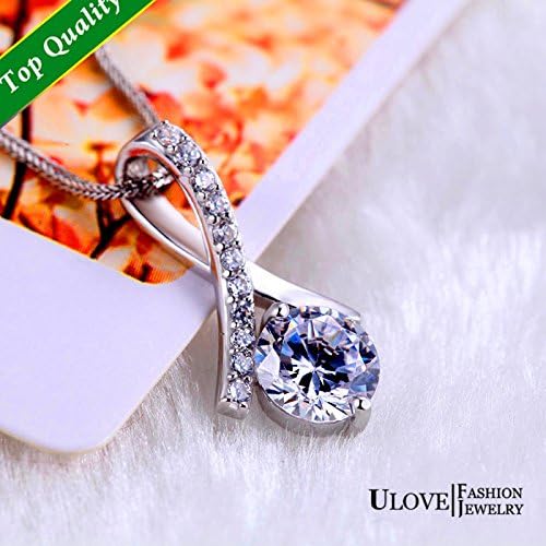 Vapum(TM) Cheap Jewelry Collier Women Fashion Pingente Simulated Diamond Charms Necklace Pendant 925 Sliver Gift N318