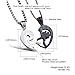 His and Her Heart Shaped Puzzle Couple Necklaces Love Heart Pendant Necklaces Women Men 2 Matching Set Necklaces Love Valentines Christmas Black & Silver