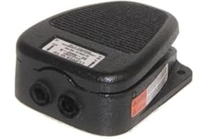 Linemaster 3C-30A2-S Clipper Airval Foot Switch, 3-Way Pneumatic, Single Pedal, Momentary, Single Stage, No Guard, Black