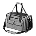Cat Carrier,Pet Carrier Airline Approved,Cat Carrier with Wheels, Pet Carrier for Pet with Telescopic Walking Handle,Easy to Fold,Grey (Grey)