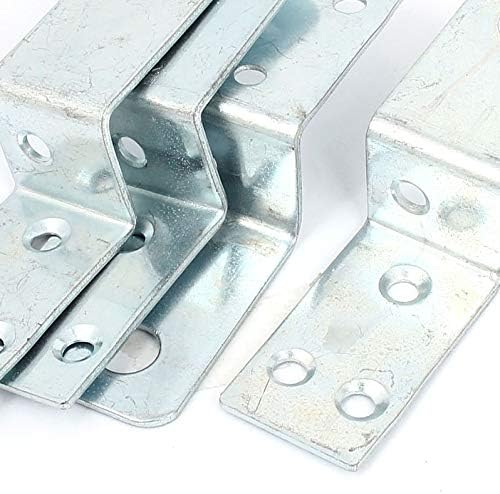 sourcingmap Z Shaped Corner Brace Angle Brackets Fasteners 36mm x 34mm 4 Pcs, Silver - Image 5