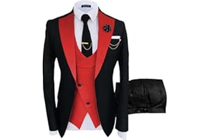 Wangyue Tuxedo for Men 3 Piece Men's Suits Slim Fit Mens Suit Double Breasted Tux Blazer Vest Pants Wedding Suits Man