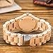 Sentai Wood Watch, Womens Handmade Wrist Watch with Adjustable Band, Date Calendar, Luminous Pointer