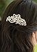 Missgrace Crystal Jewelry Comb Bridal Headpiece Hair Clip Headband (Silver)
