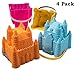 Sand Castle Building Kit, Beach Toys, Beach Bucket, Sand Castle Molds for Kids, Gift Toy for Ages 1 2 3 4 5 6 7 8 9, Older Kids and Toddlers, Sandcastle Building Kit Pail for Kids primary