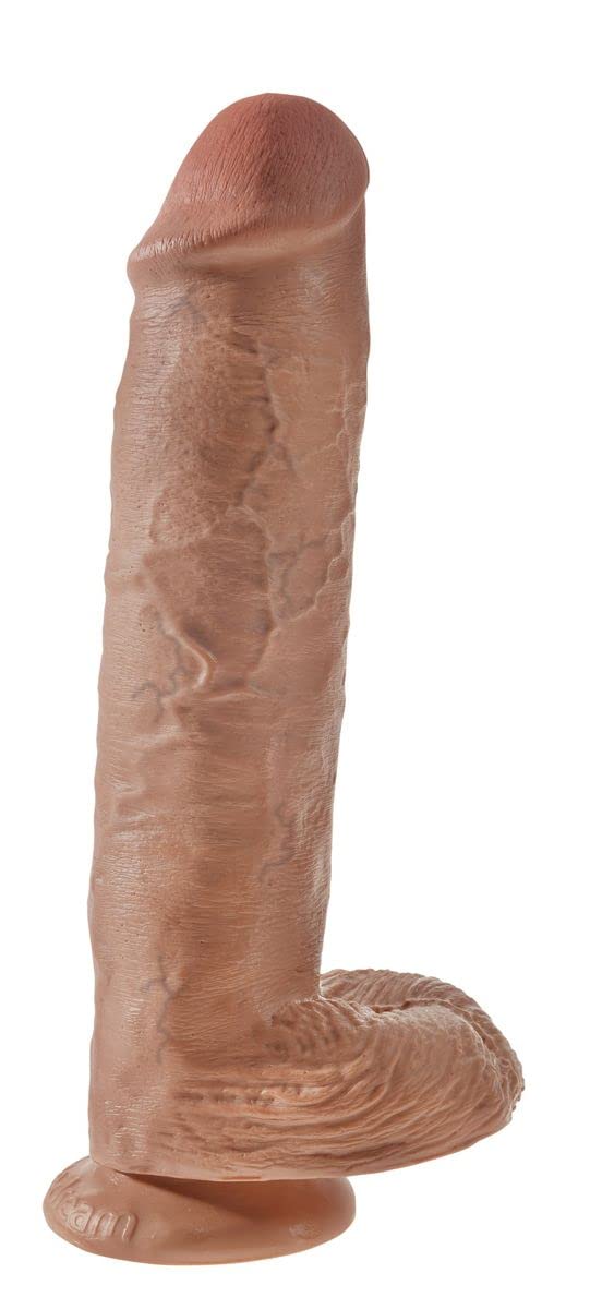 King Cock 11" Cock with Balls Tan 28 cm