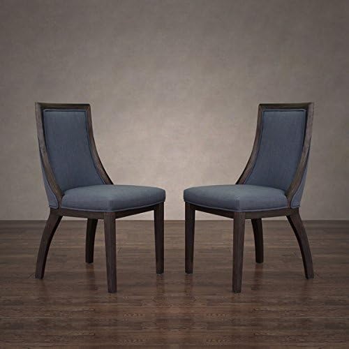 Park Avenue Austria Navy Linen Dining Chair (Set of 2)