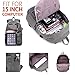 Hoperay G-12 Men Canvas Hoperay College Student School Bags for Teenagers Vintage Mochila Casual Travel Daypack Laptop Backpacks with USB Charging Port Fits 15Inch Laptop, Grey