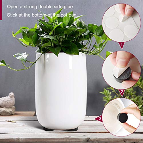 Magarz 20 Pack Natural Rubber Flower Pot Feet Invisible Flower Pot Mat