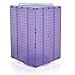 Azar Displays 701414-PUR Rotating Display Stand - 4-Sided Display Racks for Craft Shows - Peg Display Carousel (14” W x 14” D x 20” H) - Easy Assemble Revolving Display for Retail - Pegboard Organizer, purple
