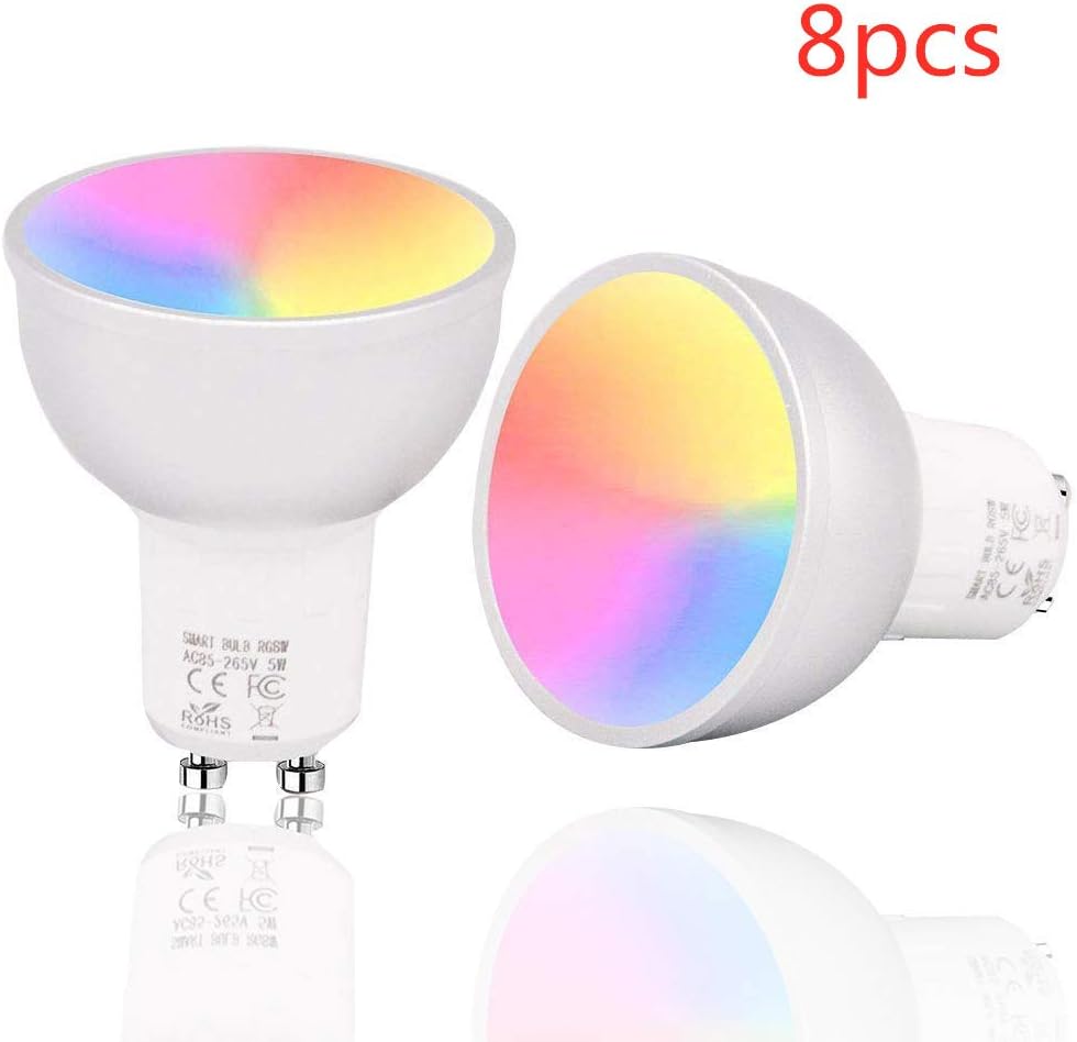 FEDBNET GU10 Smart LED Light Bulb, 5W 2700-6500K Spot Light Bulb,WiFi App Remote Control Light, Dimmable Multicolor LED Bulb Compatible with Alexa Google Assistant