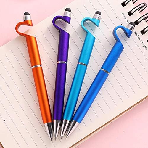 INFInxt (Pack of 12) Multi-Function Ballpoint Pen Mobile Phone Stand Stylus Assorted Colors