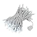 Novelty Lights 50ft Christmas String Lights, 100 Pure White LED Bulbs on White Wire, 6