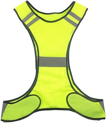 [2 Pack] Lightweight Safety Running Vest for Jogging Biking Dog Walking and Workwear, Reflective Running Vest for Men and Women Outdoor Sport [Yellow]