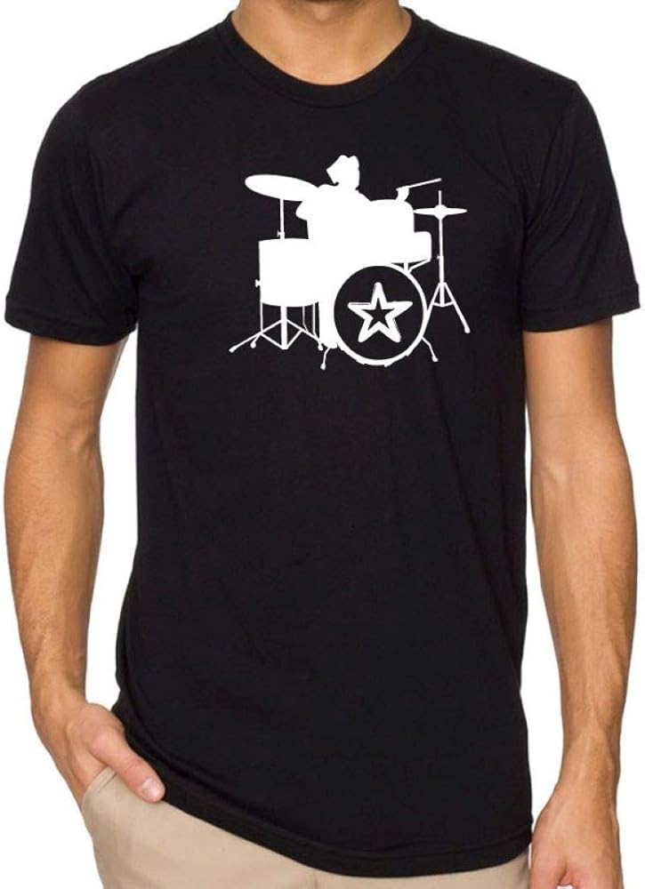 Classic Drums Fathers Day Cool Shirt Dad Gift Graphic Tee Drums Band