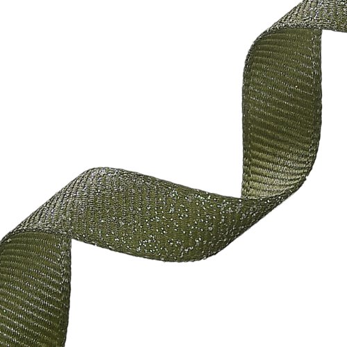 Morex Ribbon, Dazzle Glitter Grosgrain 5/8-Inch by 20-Yard, Moss