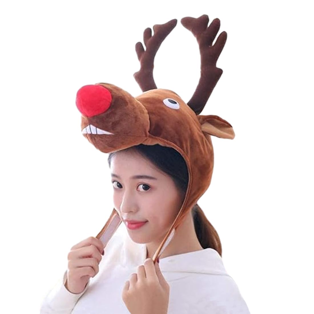 IBLUELOVER Plush Fancy Dress Hat Elk Pineapple Party Animal Hat Novelty Christmas Soft Warm Prop Costume Cap Ear Flap Beanie for Men Women Unisex