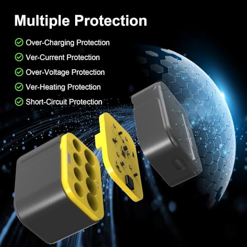 Cuorvag Rechargeable Battery AA with Charger, 8 Pack AA 1.5V Lithium Batteries, 3700mWh High Capacity, Smart LED Type-C Charging Case, 1300+ Cycles