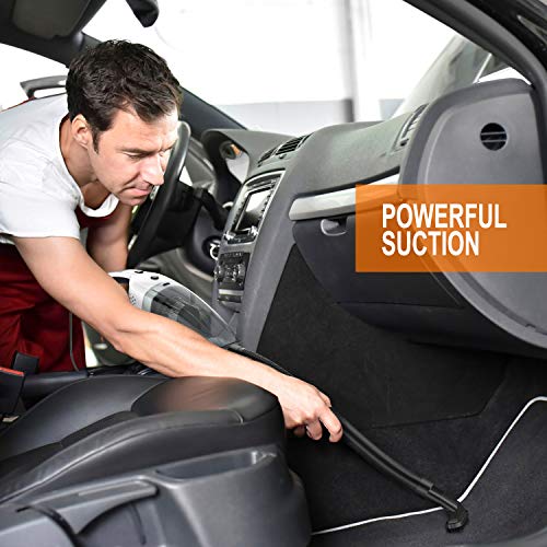 Car Vacuum Cleaner High Power Portable Handheld Vacuum for Car, DC 12-Volt 120W Wet/Dry Corded Auto Interior Mini Vacuum Cleaner for Car Use Only-4800 Pa Stronger Suction Power - Storage Bag-2019
