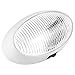 Lumitronics RV 12V Oval Porch Utility Light with On/Off Switch - Clear & Amber Lense (White)