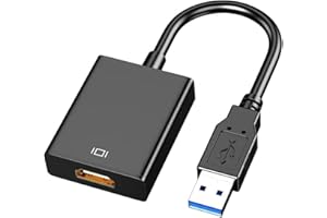 USB to HDMI Adapter for Monitor USB A 3.0 to HDMI Screen Converter Full HD 1080P@60hz Video Display Connector Compatible with