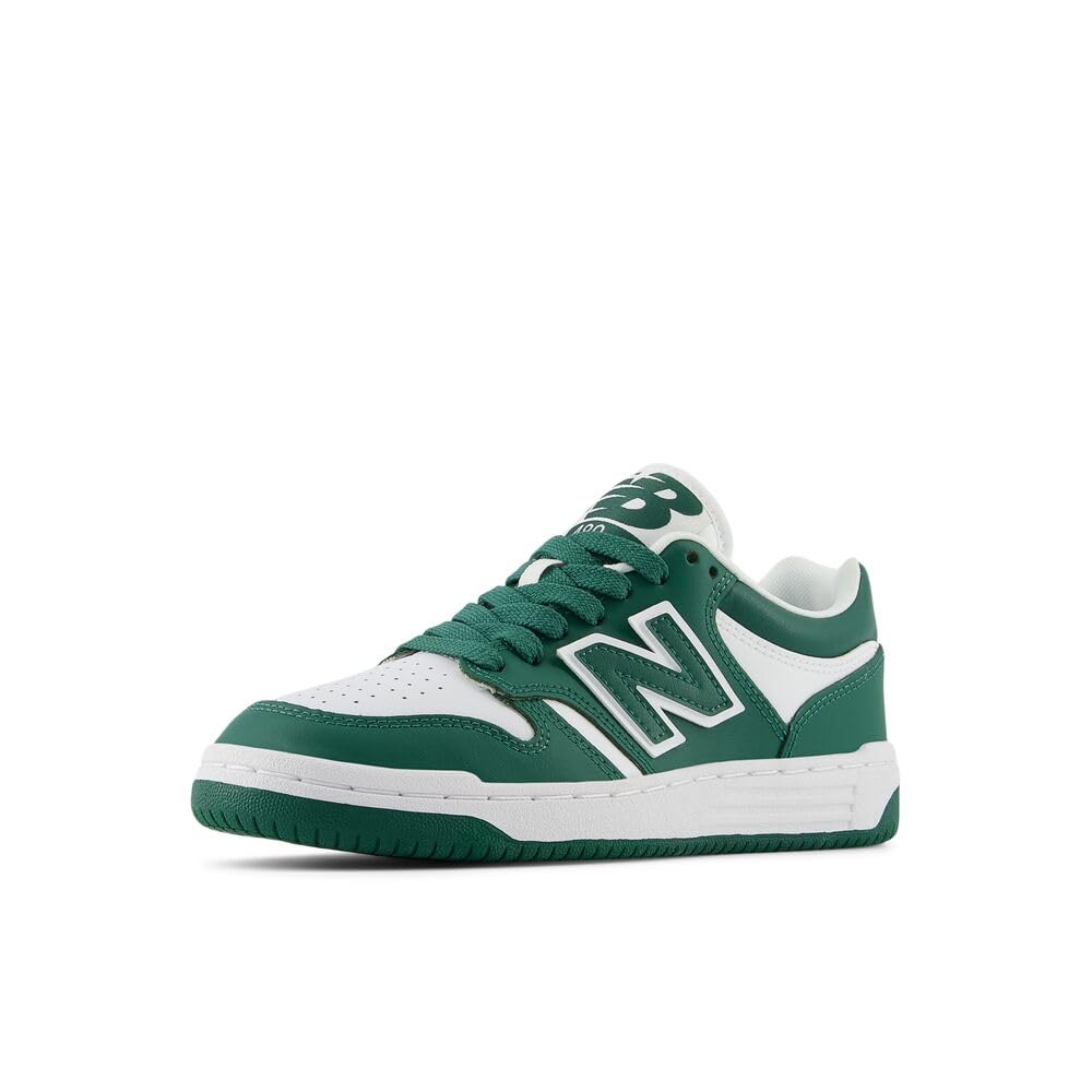 New Balance Kids 480 V1 Lace-up Sneaker, Team Forest Green/White, 3.5 US Unisex Big Image