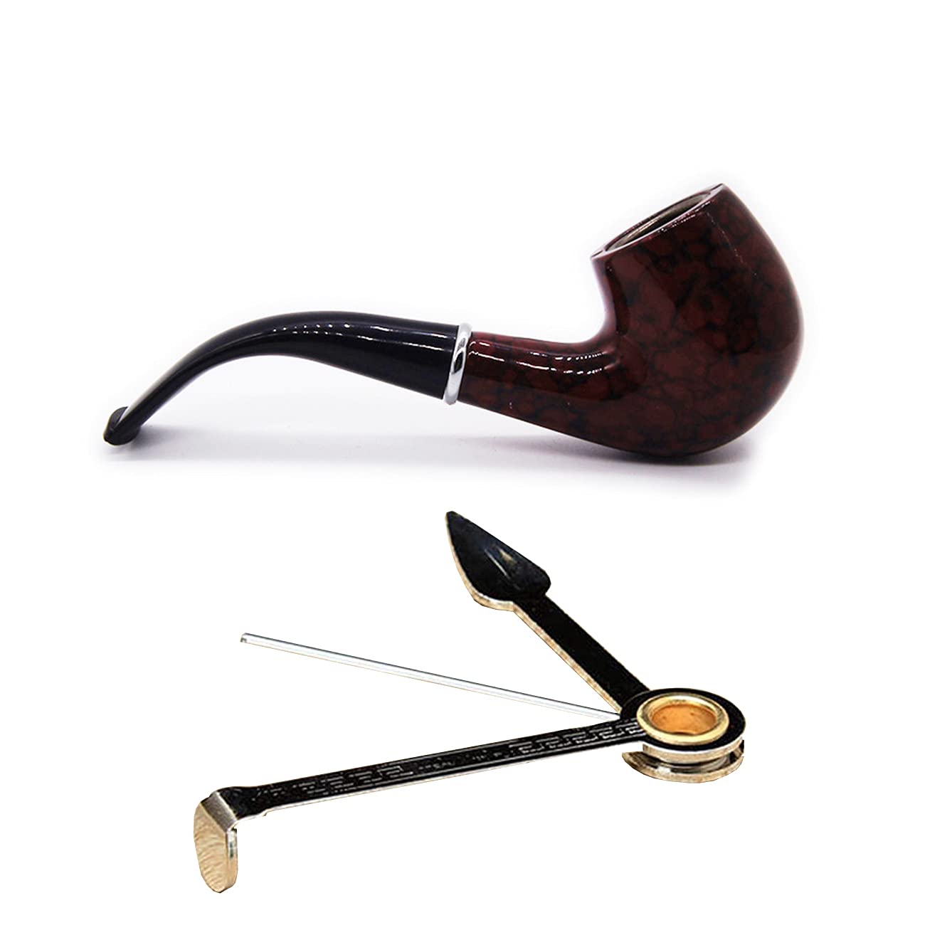 Smoking Pipe Tobacco Pipe with 3 in 1 Tobacco Pipe Cleaning Tool Detachable Pipe Gifts for Your Friends（5.1Inches）