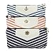KINGSO Canvas Navy Style Pen Pencil Case Cellphone Coin Cosmetic Makeup Bag Pouch Purse,Dark Blue