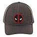 Deadpool Rubber Weld Cationic Flex Cap Baseball Hat Grey