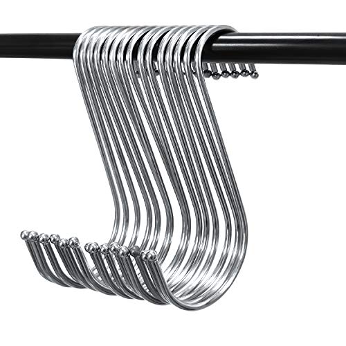 SumDirect S Hanging Hooks, Heavy Duty Stainless Steel S Shaped Hooks