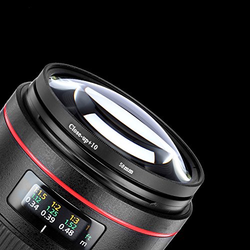 Neewer 58MM Macro Close-Up Filter Set (+1 +2 +4 +10) with Pouch for Canon Digital SLR Camera Which Has Any Of These (18-55mm, 75-300mm, 50mm 1.4 , 55-200) Canon Lenses - Thumbnail 2