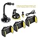 4 in 1 Car Phone Mount Holders, Hobest Air Vent Dashboard Windshield Car Mobile Phone Mounts Holders Car Accessories for iOS / Android Smartphone and More, Extra Micro USB Cable (Included)