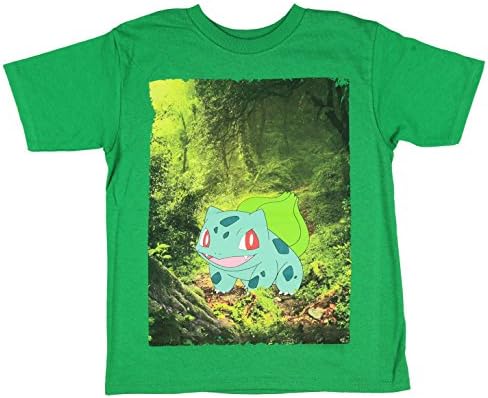 Pokemon Bulbasaur Character Boys' Licensed Green T-Shirt (Medium)
