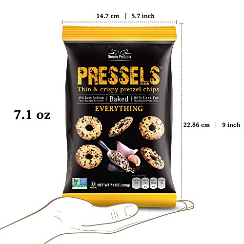Pressels Baked Pretzel Chips NonGMO, LowCalorie, Vegan, Kosher