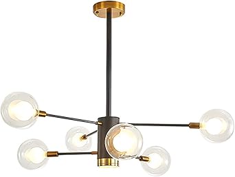 Araña Sputnik moderna, G9 Lámpara colgante de metal retro industrial