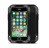 Perstar Shockproof Aluminum Metal Gorilla Glass Protection Case Cover for Apple iPhone 7 Plus (Black)