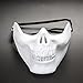 GUAngqi Halloween Skull Skeleton Half Face Skull Mask For Halloween, CS, Costume Party,white