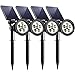 Solar Spotlights, Litom Upgraded 6 LED 2-in-1 Waterproof Outdoor Solar Light, Auto On/Off & 180°Adjustable, Solar Wall/Landscape Lights for Garden Patio Backyard Driveway Tree Bush, 4 Pack