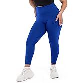 SINOPHANT Plus Size Leggings for Women, High Waisted Tummy Control Buttery Super Soft Black Yoga Pants for Workout Running
